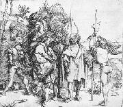 Five Lansquenets and an Oriental on Horseback Albrecht Durer
